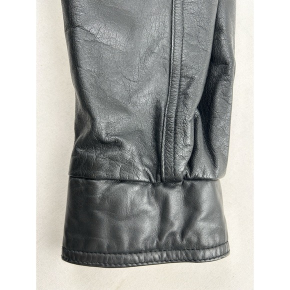 Vintage Pelle Studio Thinsulate Black Leather Coat Jacket Large Liner Full‎ Zip - Picture 9 of 15